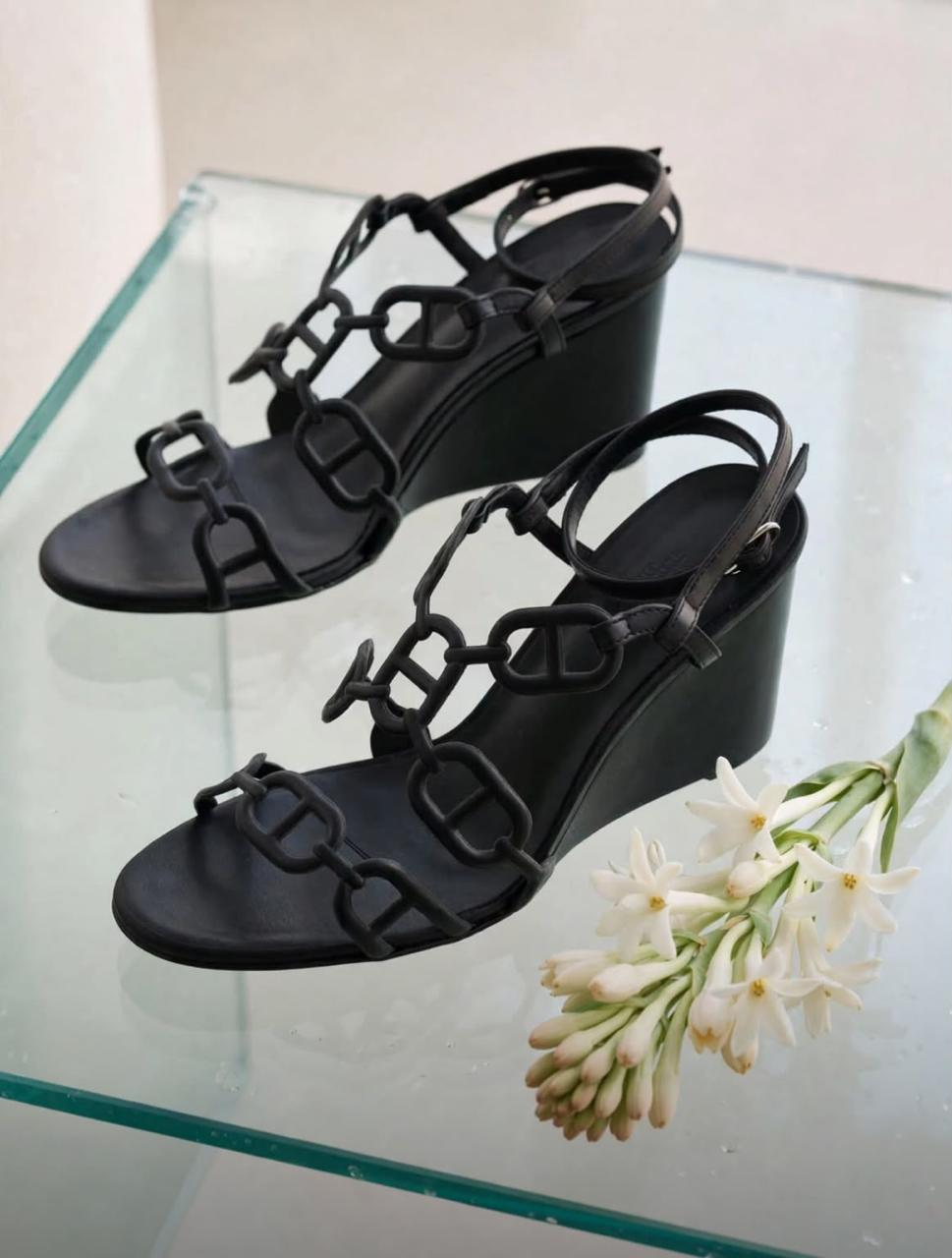 Hermes sandals heels - wedges