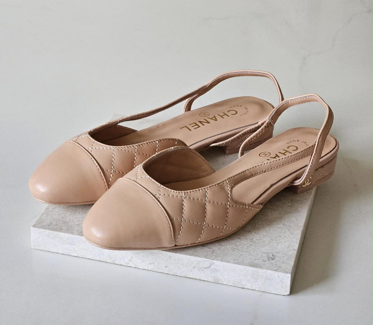 Chanel heels & Chanel ballerina - beige “heels - low heels - ballerina”
