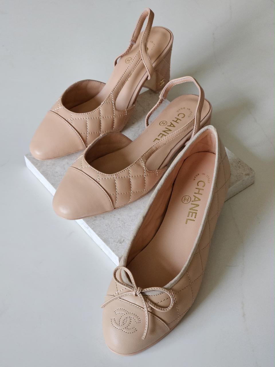 Chanel heels & Chanel ballerina - beige “heels - low heels - ballerina”