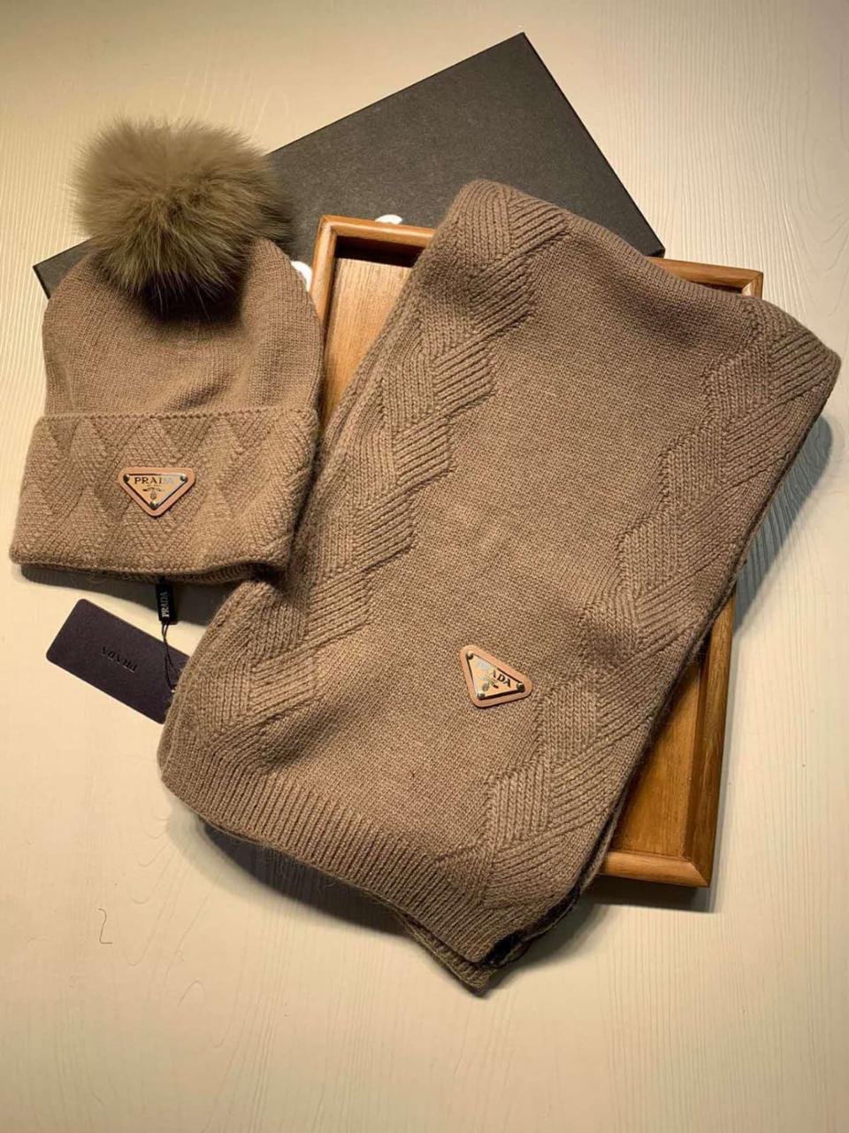 Prada scarf & hat & gloves