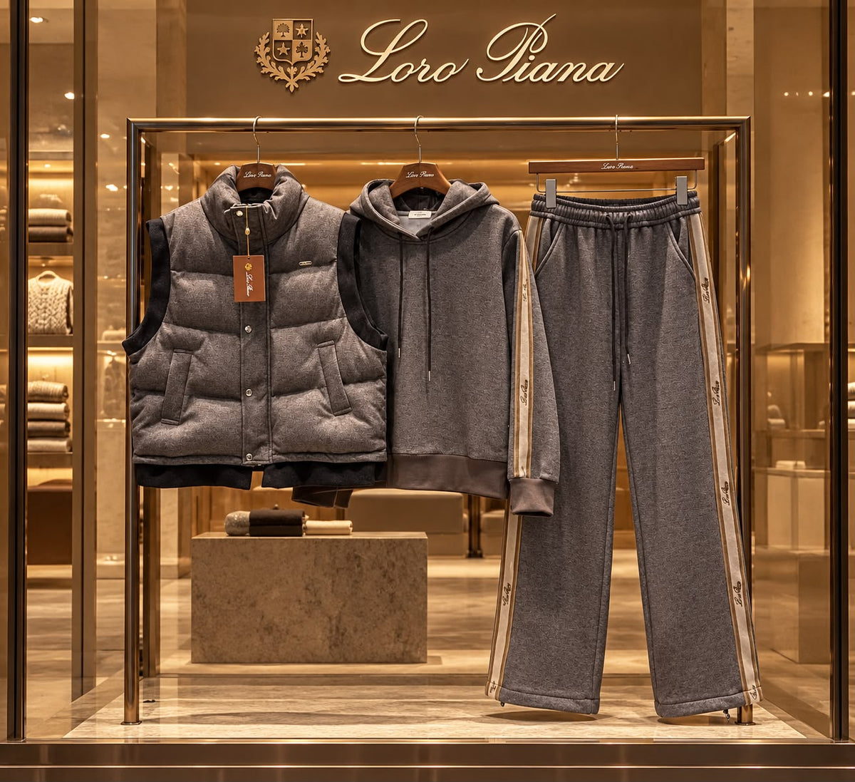Loro piana tracksuit with vest