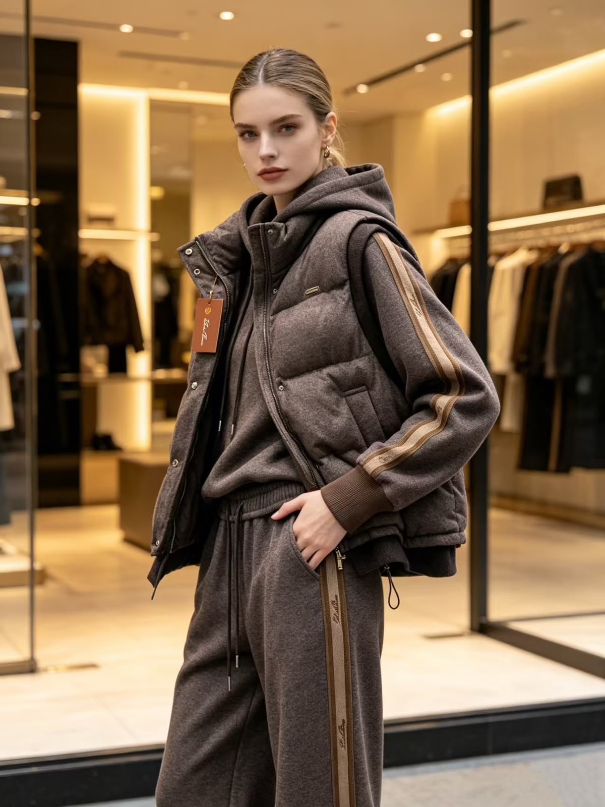 Loro piana tracksuit with vest