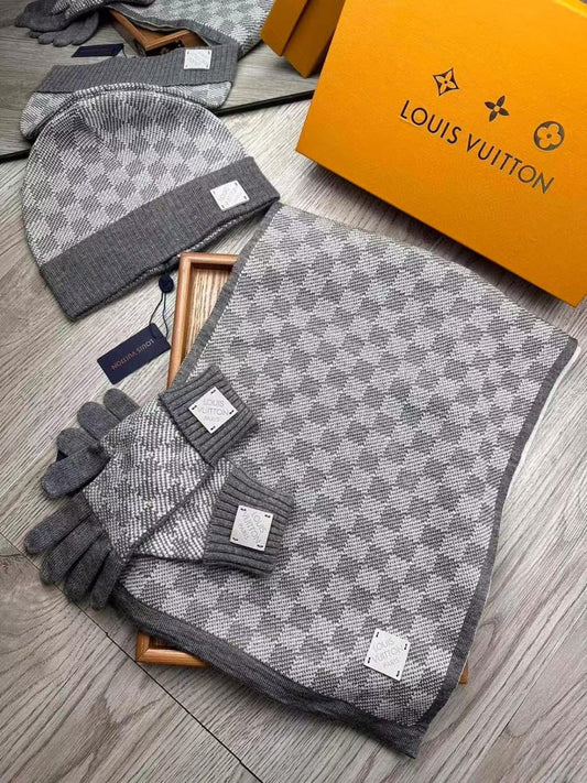 Lv scarf & hat & gloves