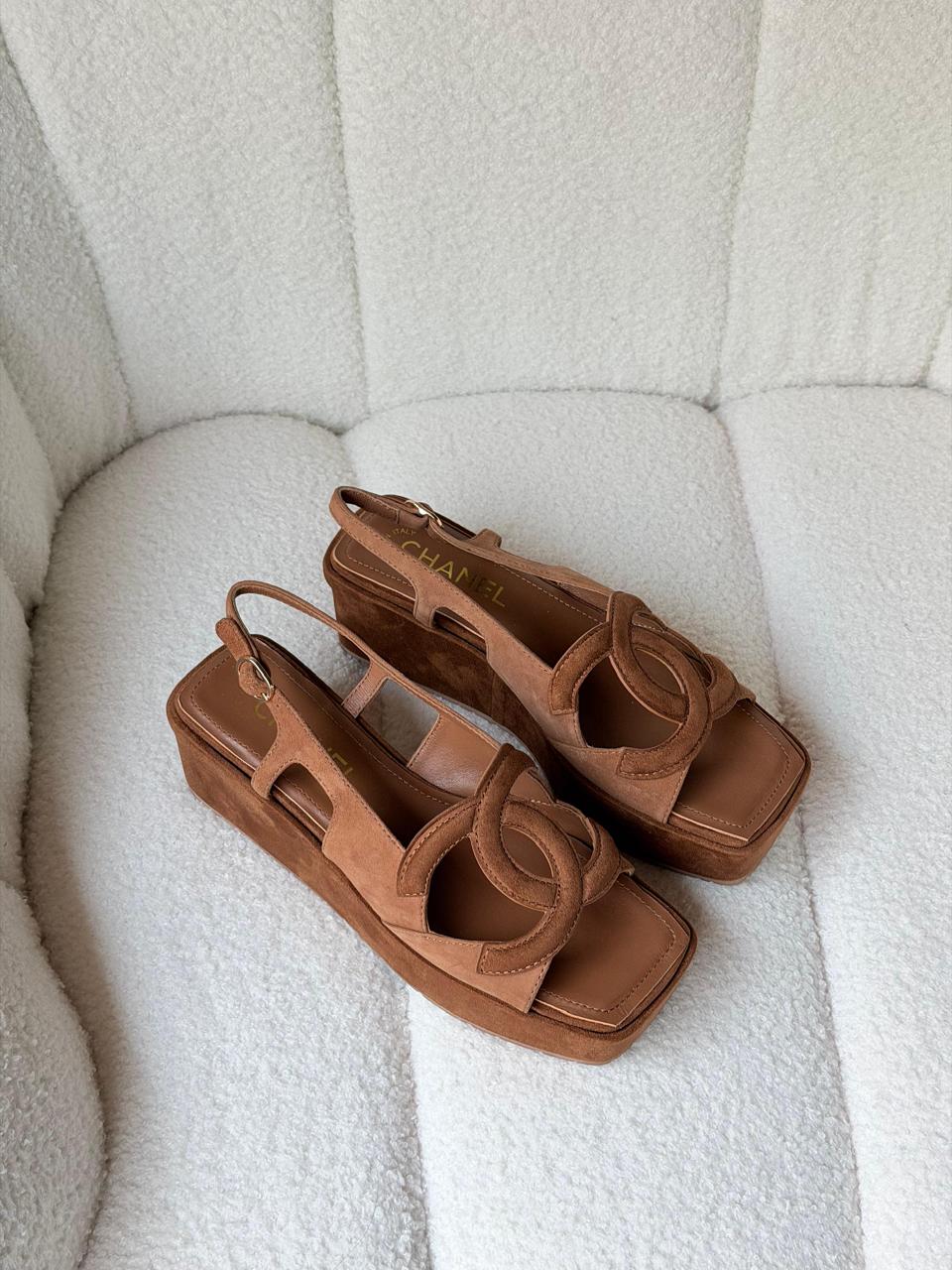 chanel sandals heels - wedges
