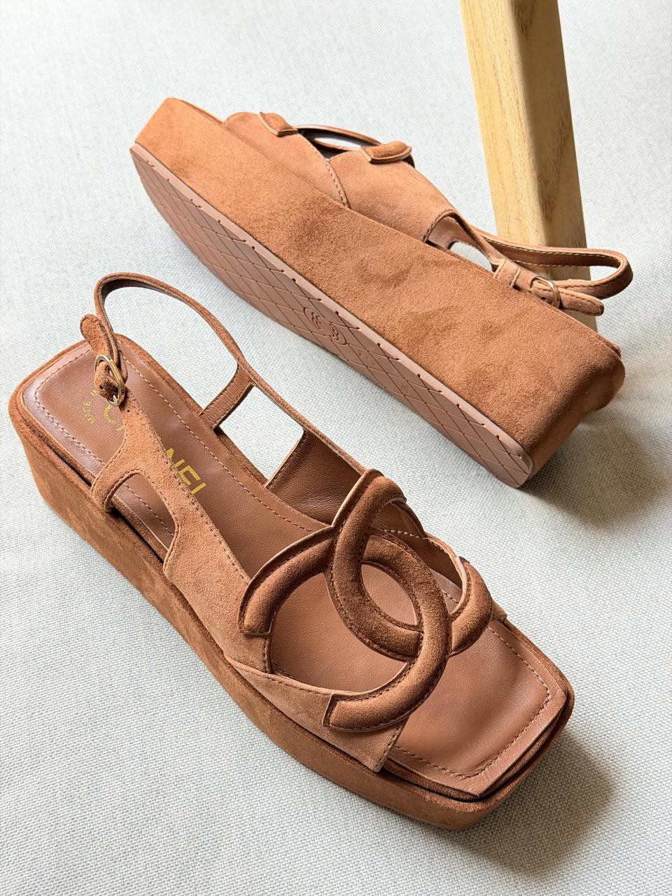 chanel sandals heels - wedges