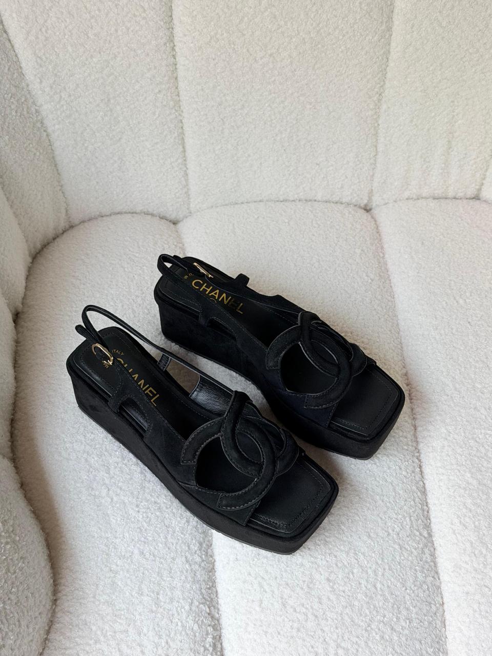 chanel sandals heels - wedges